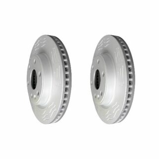 Front High Carbon Slotted Coated Heavy Duty Performance Rotor Set of 2