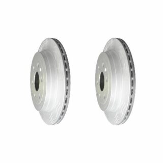 Rear High Carbon Slotted Coated Heavy Duty Performance Rotor Set of 2
