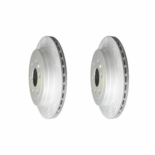 Rear High Carbon Slotted Coated Heavy Duty Performance Rotor Set of 2