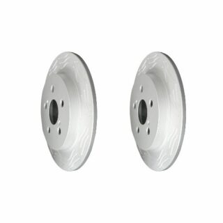 Rear High Carbon Slotted Coated Heavy Duty Performance Rotor Set of 2