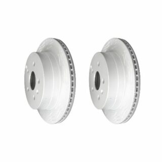 Rear High Carbon Slotted Coated Heavy Duty Performance Rotor Set of 2