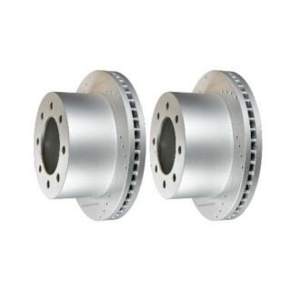 Rear Cross Drilled Slotted Coated Performance Brake Rotor Set of 2