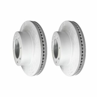 Front High Carbon Slotted Coated Heavy Duty Performance Rotor Set of 2