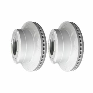 Rear High Carbon Slotted Coated Heavy Duty Performance Rotor Set of 2