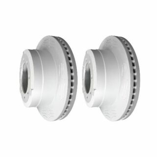 Rear High Carbon Slotted Coated Heavy Duty Performance Rotor Set of 2
