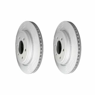 Rear High Carbon Slotted Coated Heavy Duty Performance Rotor Set of 2