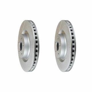 Front Cross Drilled Slotted Coated Performance Brake Rotor Set of 2
