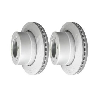Rear High Carbon Slotted Coated Heavy Duty Performance Rotor Set of 2