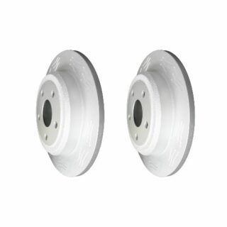 Rear High Carbon Slotted Coated Heavy Duty Performance Rotor Set of 2