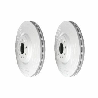 Front High Carbon Slotted Coated Heavy Duty Performance Rotor Set of 2