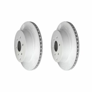 Rear High Carbon Slotted Coated Heavy Duty Performance Rotor Set of 2