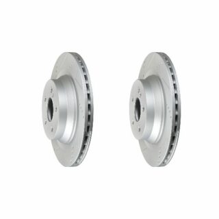 Rear Cross Drilled Slotted Coated Performance Brake Rotor Set of 2
