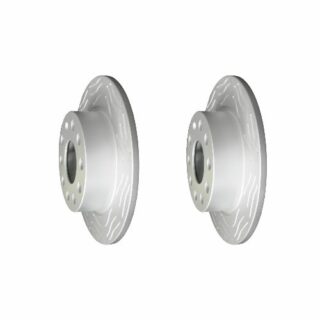 Rear High Carbon Slotted Coated Heavy Duty Performance Rotor Set of 2
