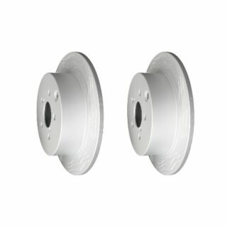 Rear High Carbon Slotted Coated Heavy Duty Performance Rotor Set of 2