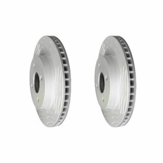 Front High Carbon Slotted Coated Heavy Duty Performance Rotor Set of 2