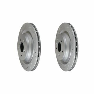 Rear Cross Drilled Slotted Coated Performance Brake Rotor Set of 2