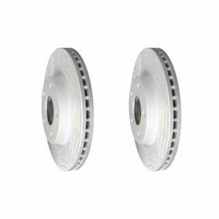 Front High Carbon Slotted Coated Heavy Duty Performance Rotor Set of 2