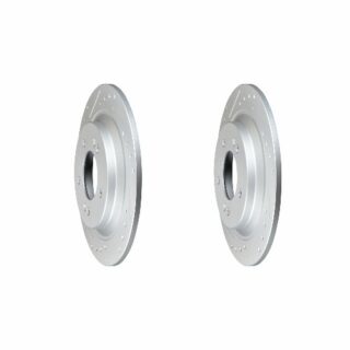 Rear Cross Drilled Slotted Coated Performance Brake Rotor Set of 2