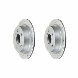 Rear Cross Drilled Slotted Coated Performance Brake Rotor Set of 2