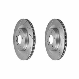 Rear Cross Drilled Slotted Coated Performance Brake Rotor Set of 2